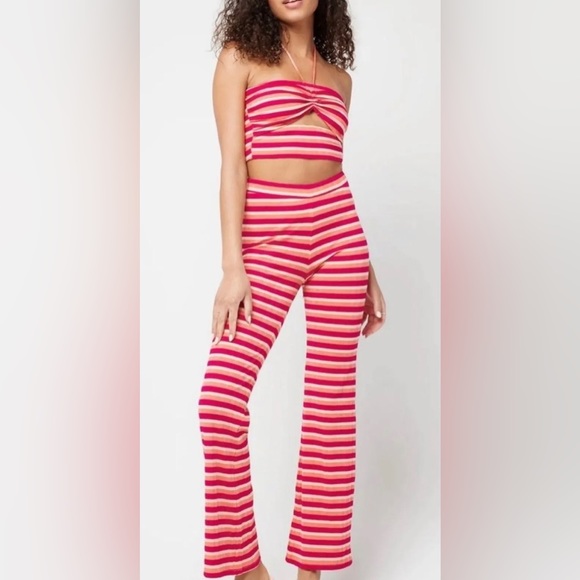 NWT L*Space FULL SET Paloma Lounge Flare Pants and Halter Top - Size XS - Picture 2 of 10